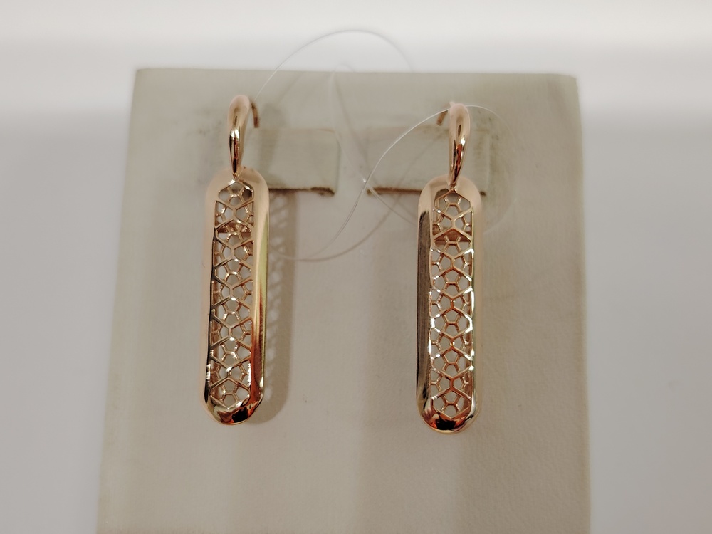 СЕРЬГИ ПЕТЕЛЬКА без камня (Au 585)