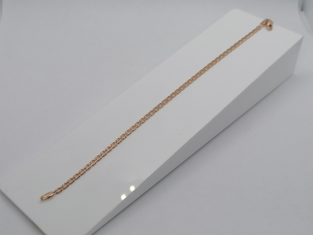 БРАСЛЕТ ПУСТОТЕЛЫЙ Ромб двойной Au 585 БРАСЛЕТ ПУСТОТЕЛЫЙ Ромб двойной Au 585