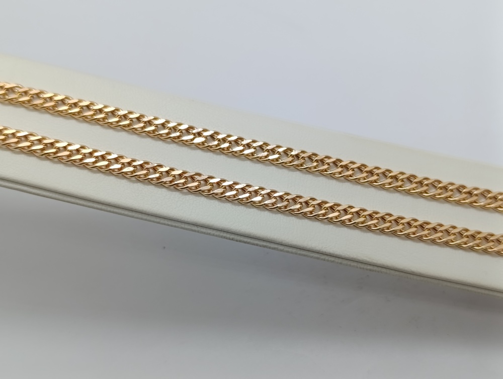 ЦЕПЬ ПУСТОТЕЛАЯ Ромб двойной (Au 585)