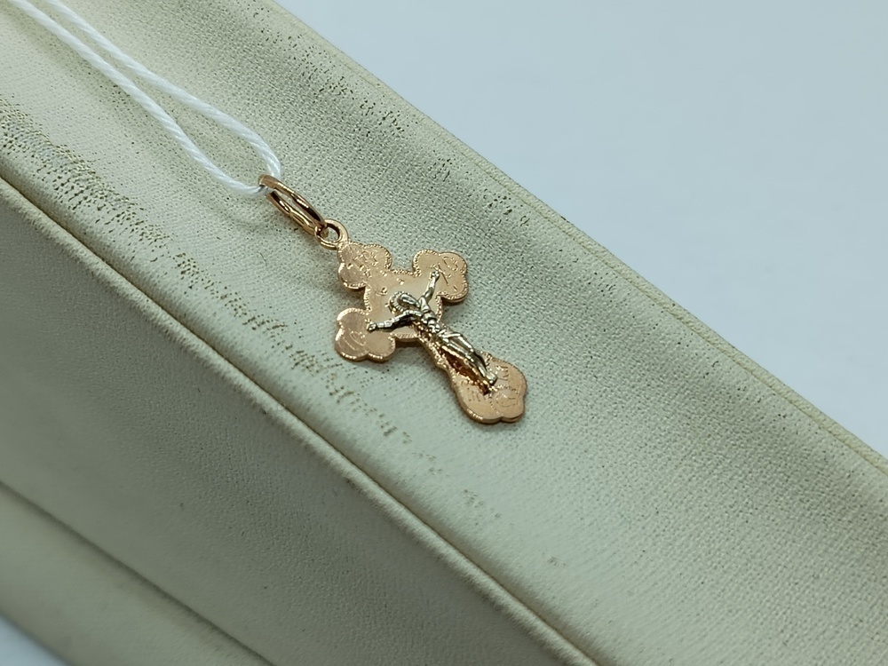 ПОДВЕСКА КРЕСТ БЕЗ КАМНЯ (Au 585)