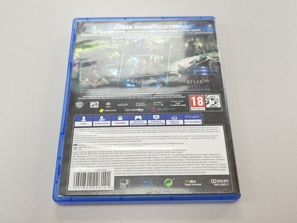 Игра Playstation 4 Batman Arkham Collection