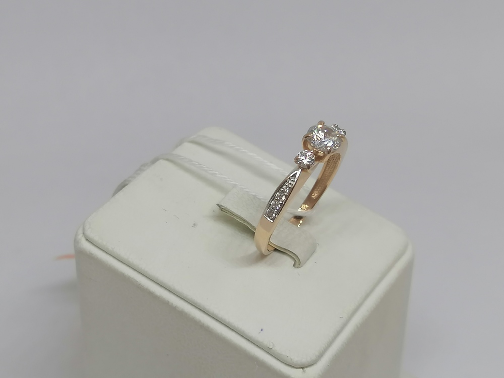КОЛКМИ585 КОЛЬЦО С КАМНЯМИ (Au 585)