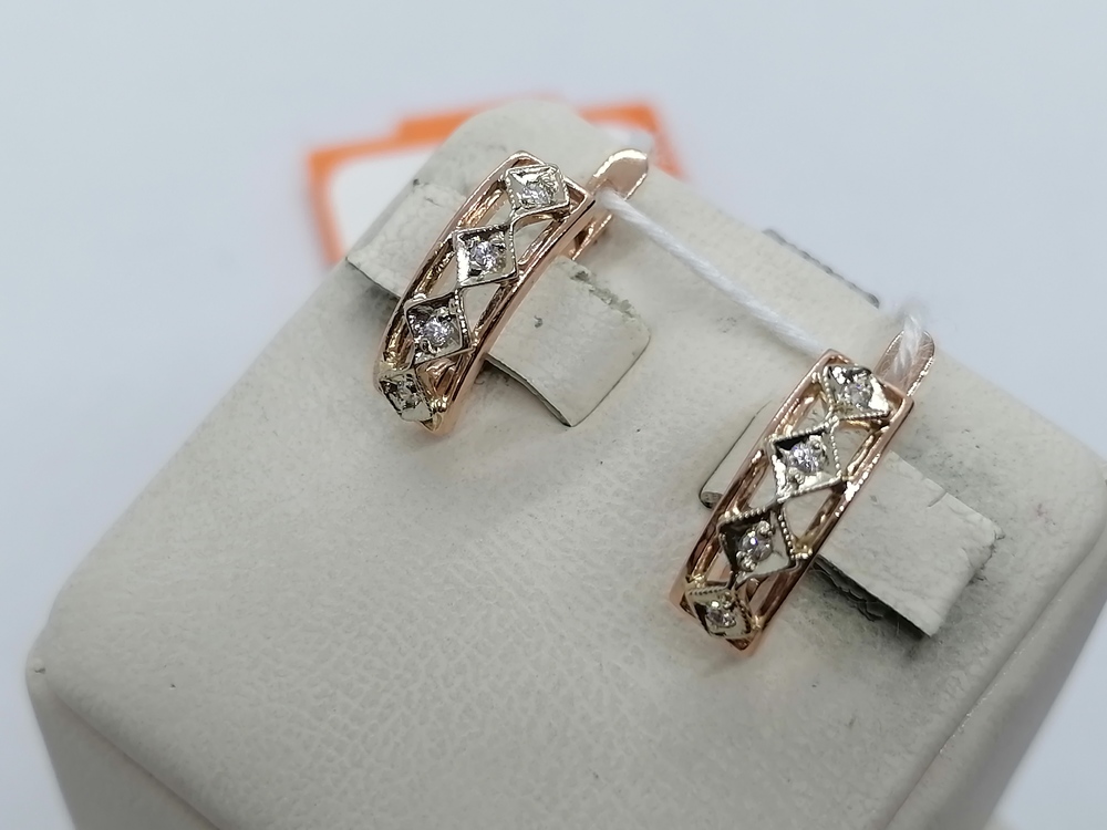 СКМИ585 СЕРЬГИ С КАМНЯМИ (Au 585)