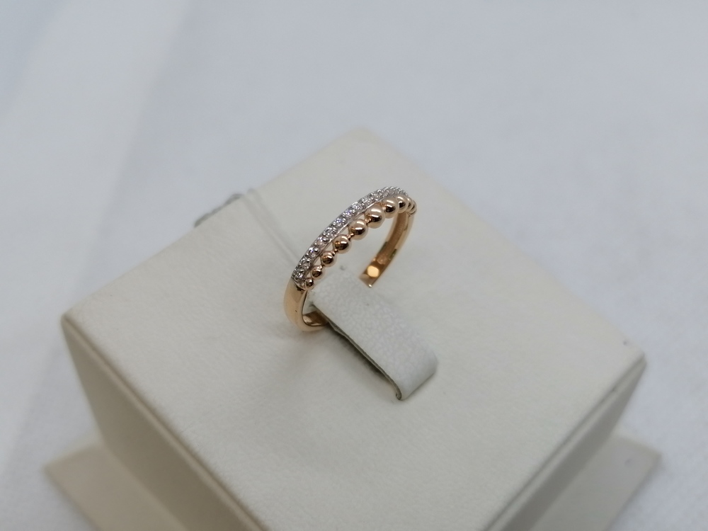 КОЛЬЦО С КАМНЯМИ (Au 585)