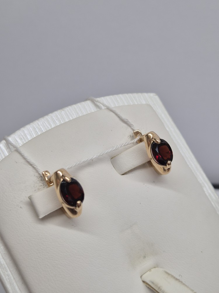 СКМ585 СЕРЬГИ С КАМНЕМ (Au 585)