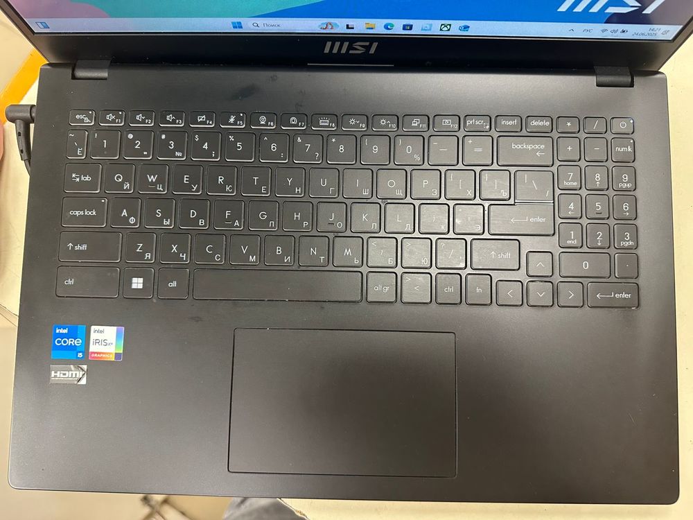 Ноутбук MSI Modern 15 b12m-209ru; Core i5-1235U, Intel iris XE Graphics, 16 Гб, 512 GB, Нет