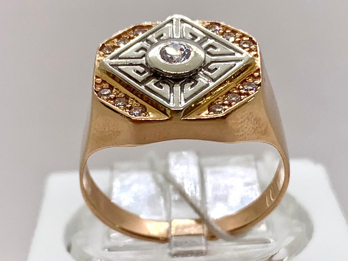 ПЕЧАТКА С КАМНЯМИ (Au 585)