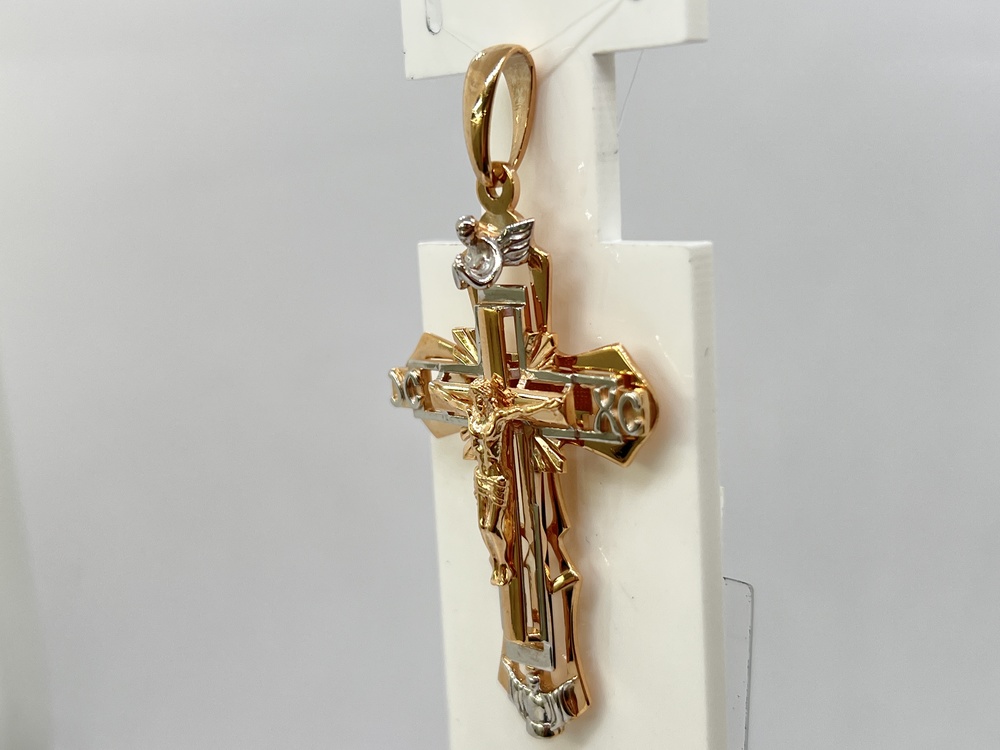 810-00371-10-00-00-00 ПОДВЕСКА КРЕСТ без камня (Au 585)