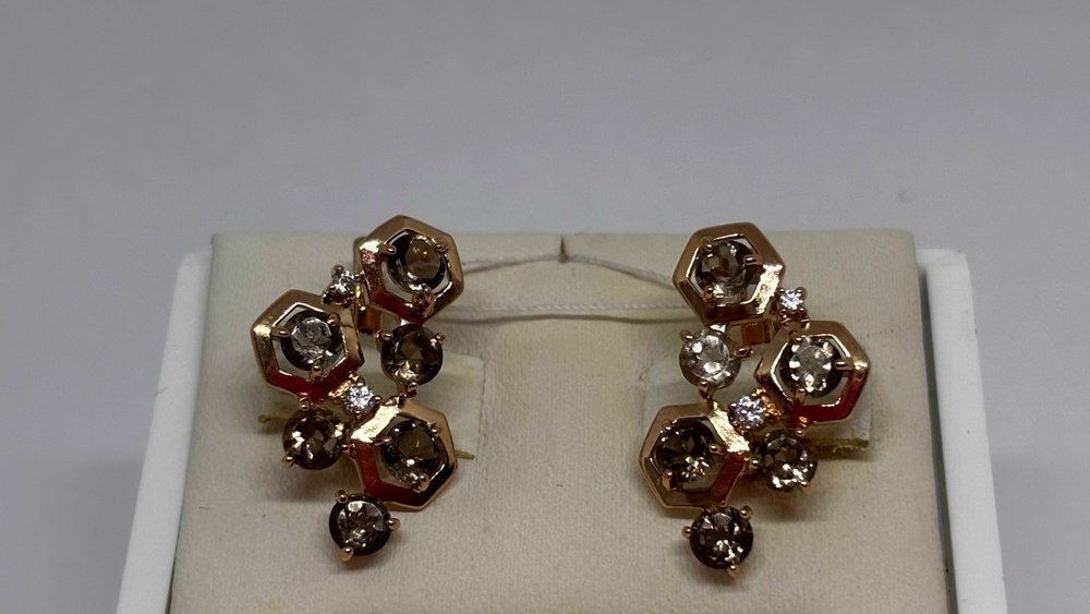 СЕРЬГИ С КАМНЯМИ (Au 585)