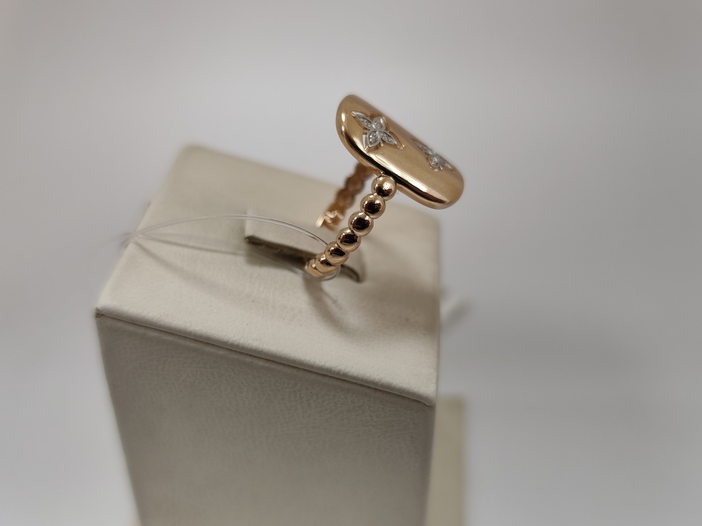 КОЛЬЦО С КАМНЯМИ (Au 585)