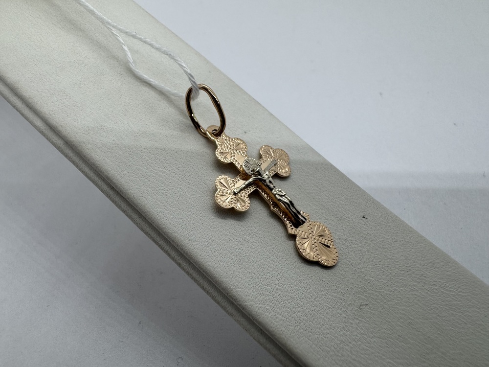 ПОДВЕСКА КРЕСТ БЕЗ КАМНЯ (Au 585)