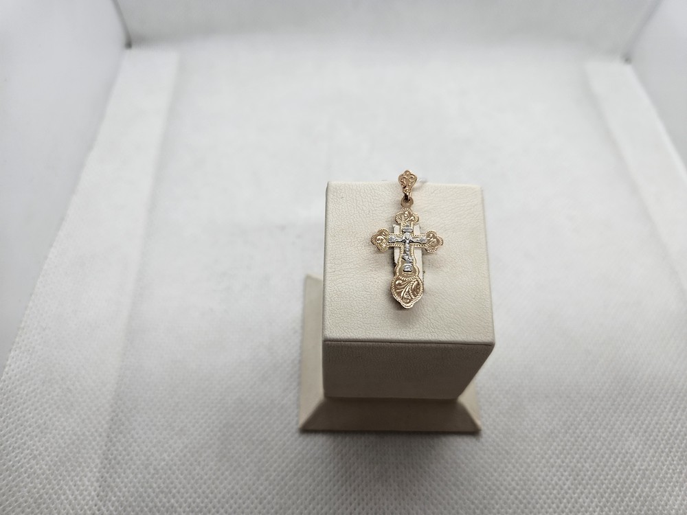 ПОДКБК585 ПОДВЕСКА КРЕСТ БЕЗ КАМНЯ (Au 585)