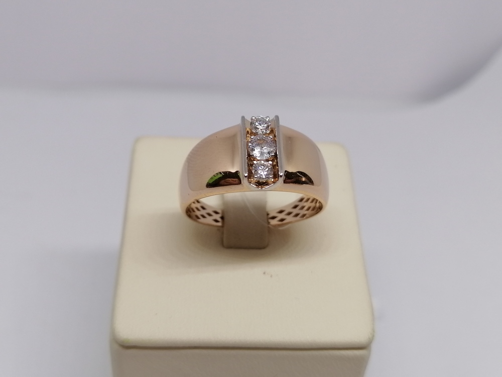 КОЛЬЦО С КАМНЯМИ (Au 585)