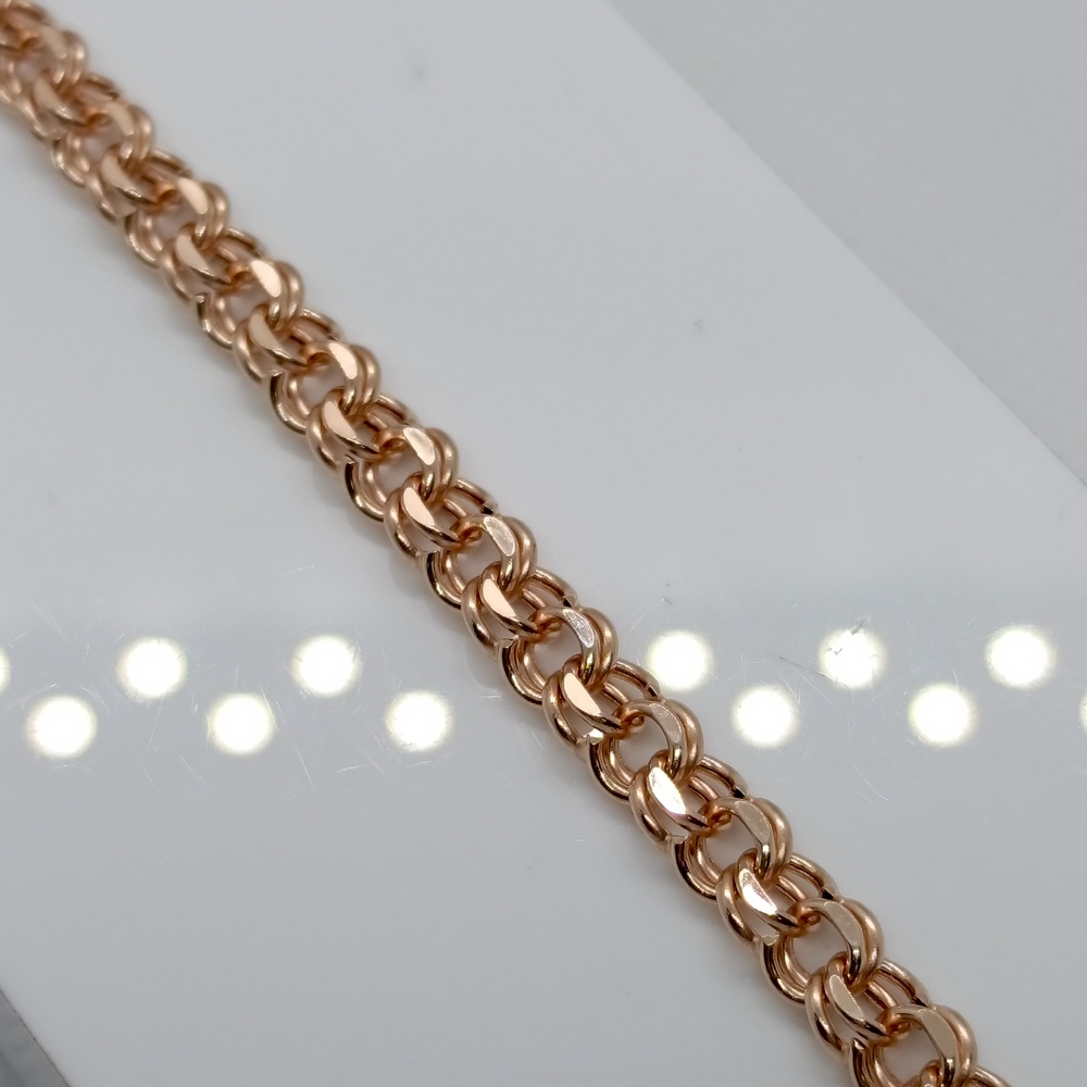 БРАСЛЕТ ПУСТОТЕЛЫЙ Бисмарк (Au 585)