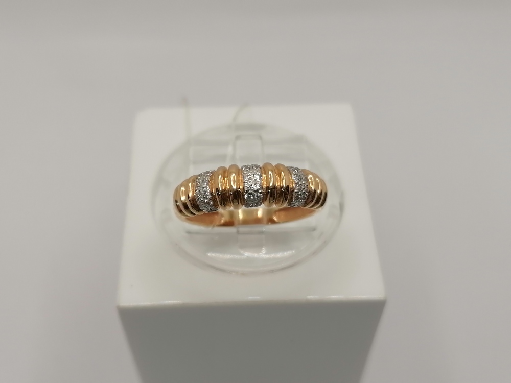 КОЛЬЦО С КАМНЯМИ (Au 585)