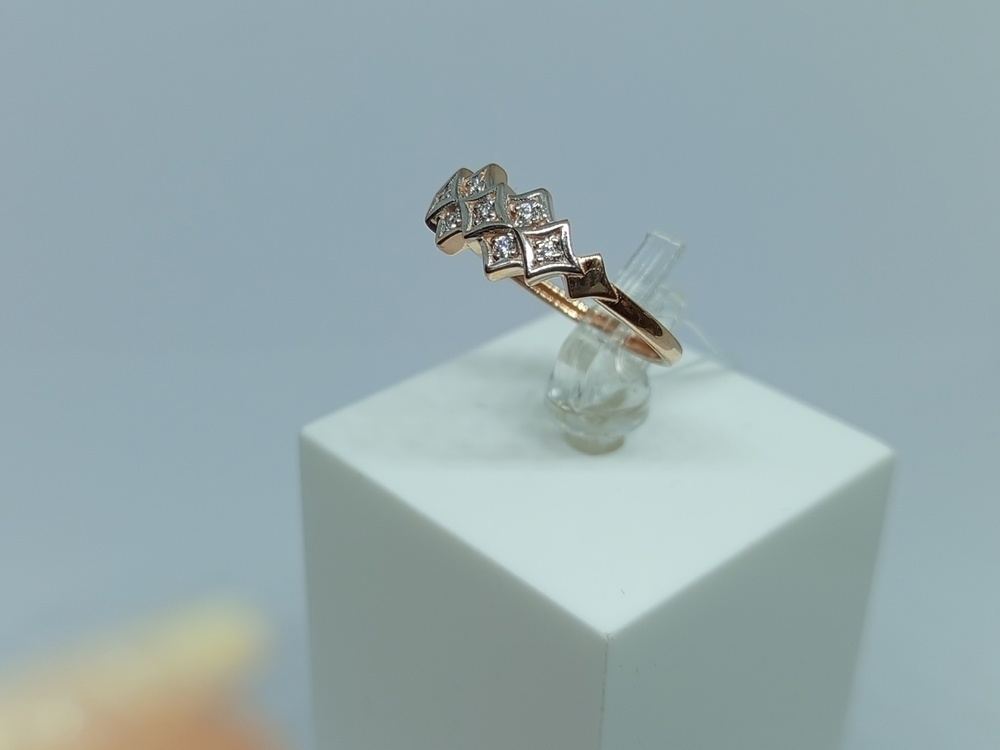 КОЛЬЦО С КАМНЯМИ (Au 585)