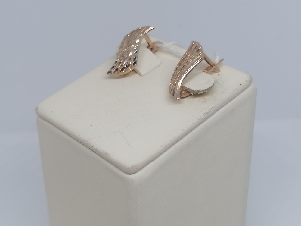 СБКМ585 СЕРЬГИ БЕЗ КАМНЯ (Au 585)