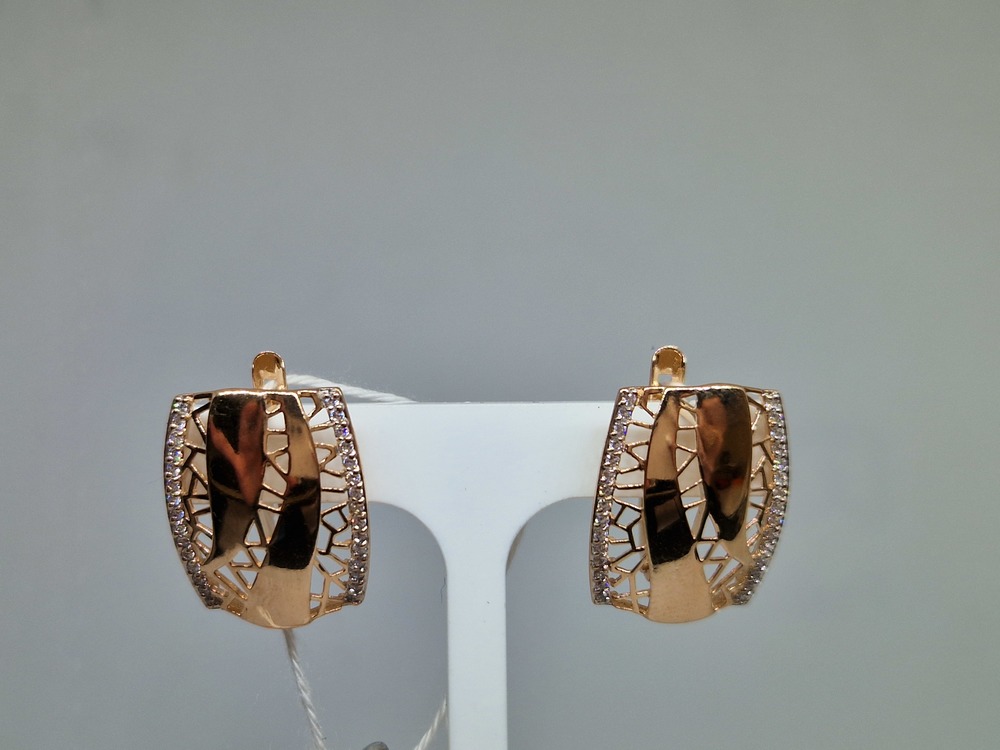 СКМИ585 СЕРЬГИ С КАМНЯМИ (Au 585)