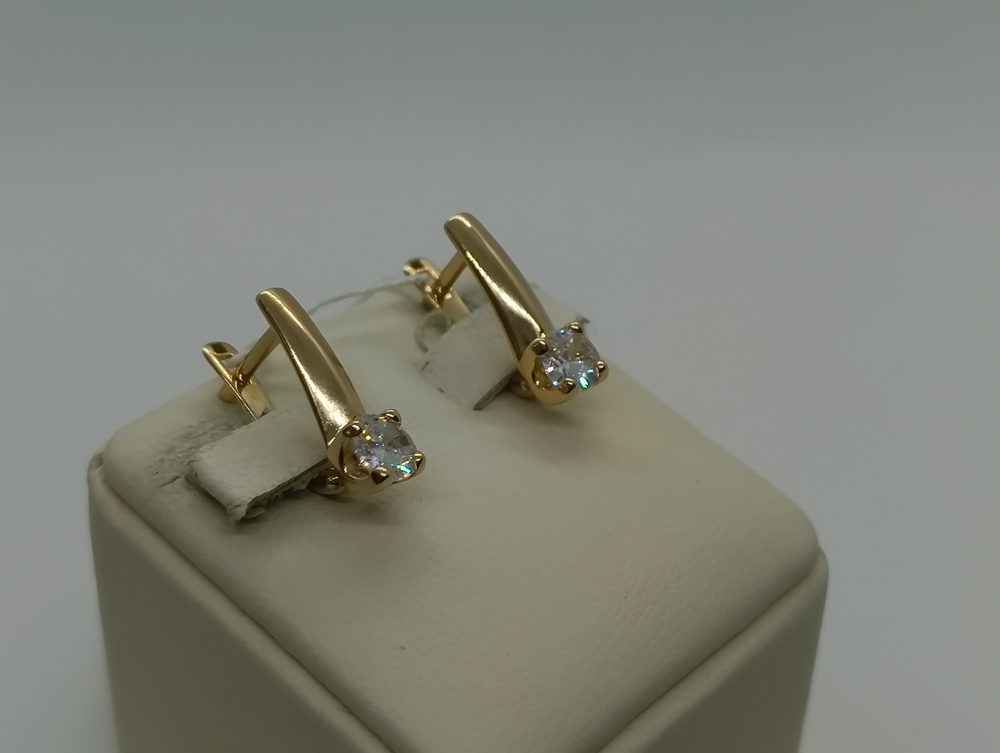 СЕРЬГИ С КАМНЕМ (Au 585)