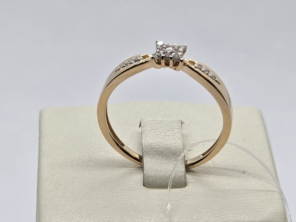 КОЛЬЦО С КАМНЯМИ (Au 585)