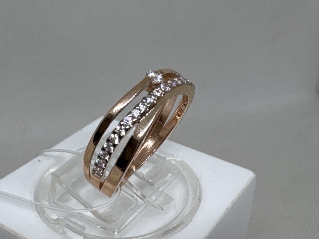 КОЛЬЦО С КАМНЯМИ (Au 585)