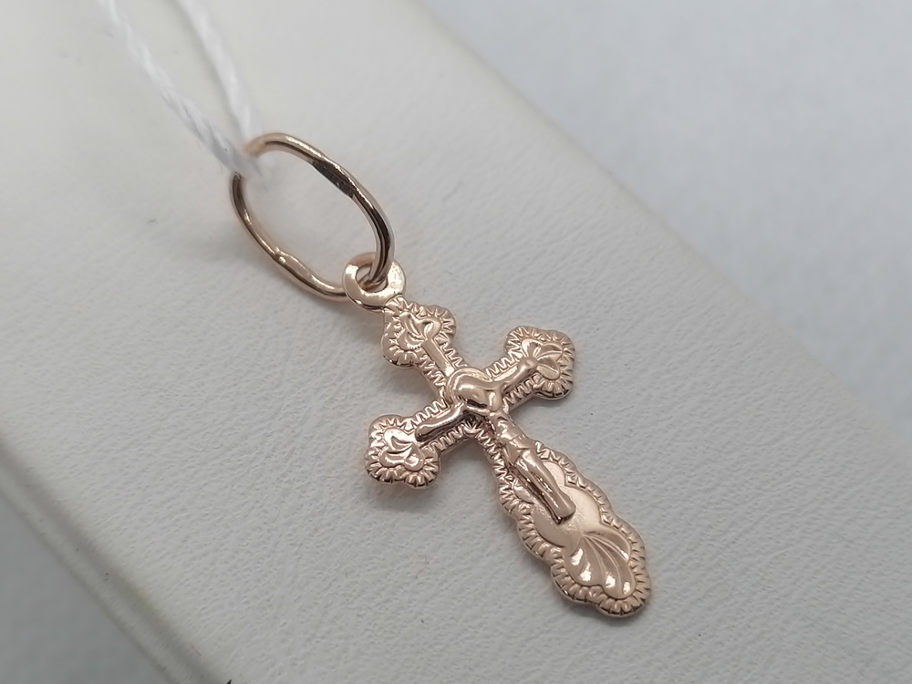 ПОДКБК585 ПОДВЕСКА КРЕСТ БЕЗ КАМНЯ (Au 585)