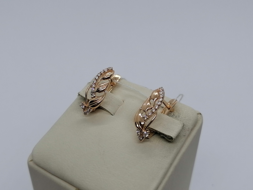 СКМИ585 СЕРЬГИ С КАМНЯМИ (Au 585)