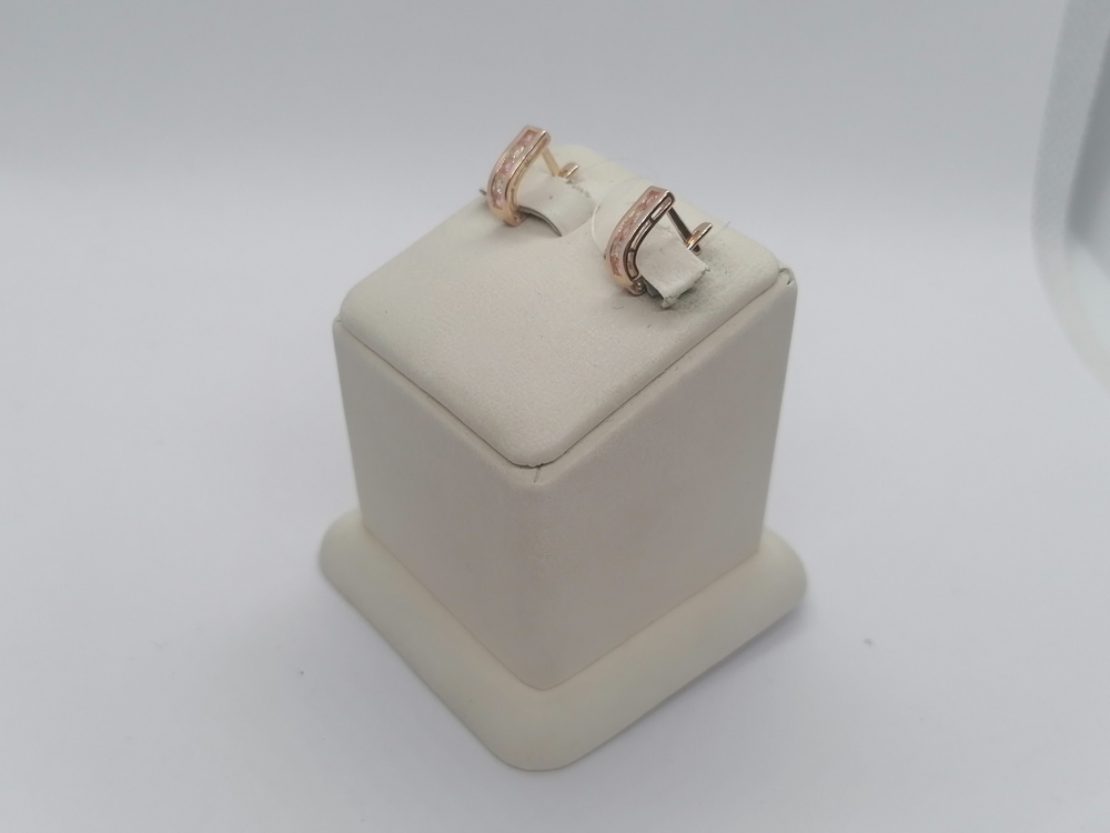 128880 СЕРЬГИ С КАМНЯМИ (Au 585)