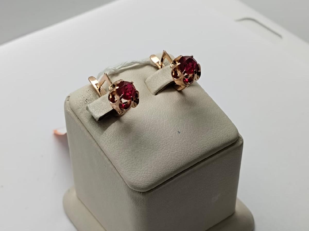 СЕРЬГИ С КАМНЕМ (Au 583)