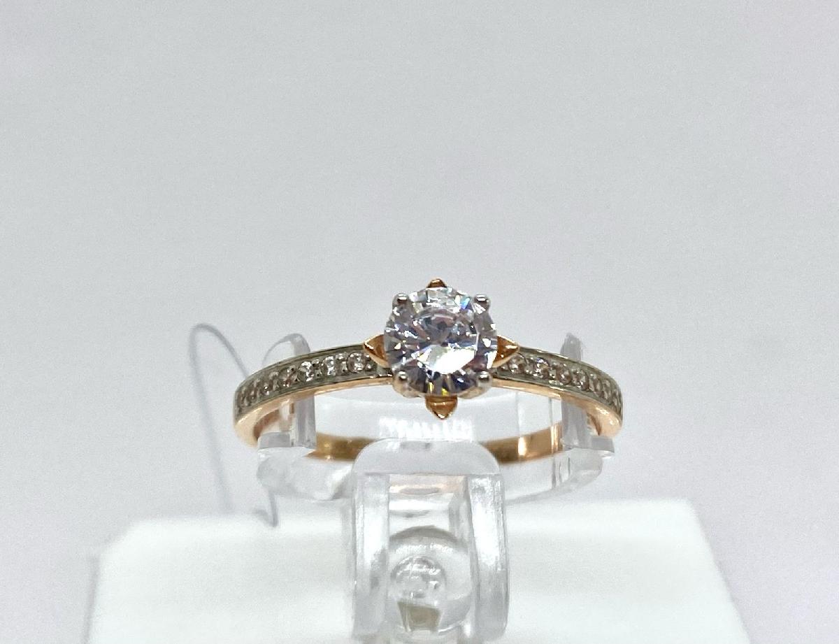 КОЛЬЦО С КАМНЯМИ (Au 585)