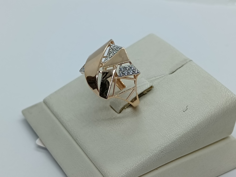 КОЛЬЦО С КАМНЯМИ (Au 585)