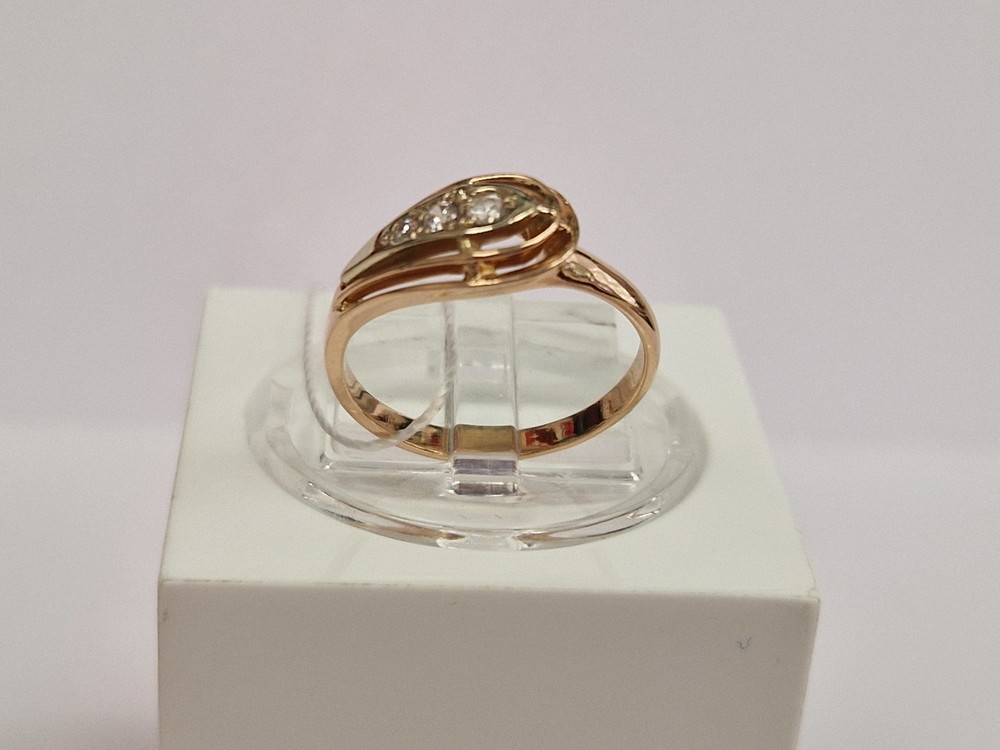 КОЛЬЦО С КАМНЯМИ (Au 585)