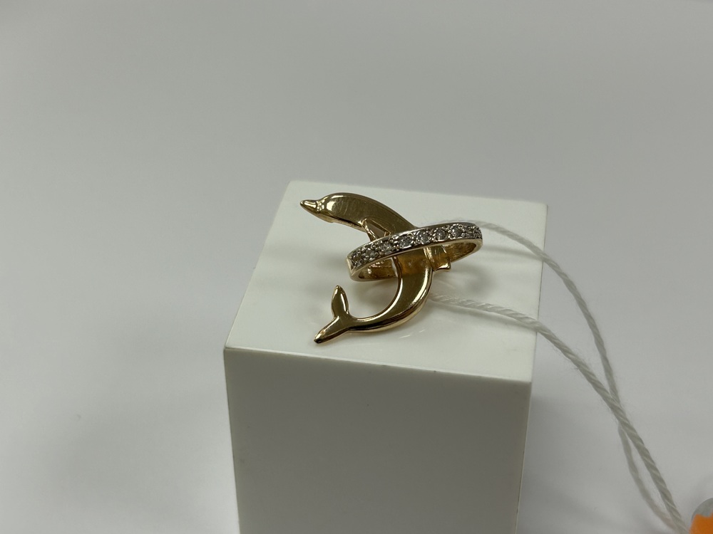 ПОДКМИ585 ПОДВЕСКА С КАМНЯМИ (Au 585)