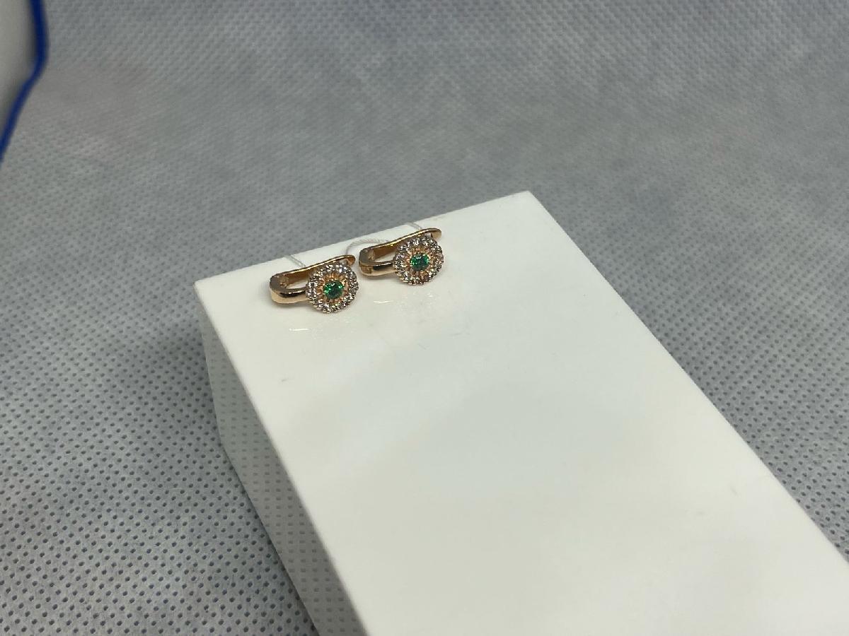 СКМИ585 СЕРЬГИ С КАМНЯМИ (Au 585)