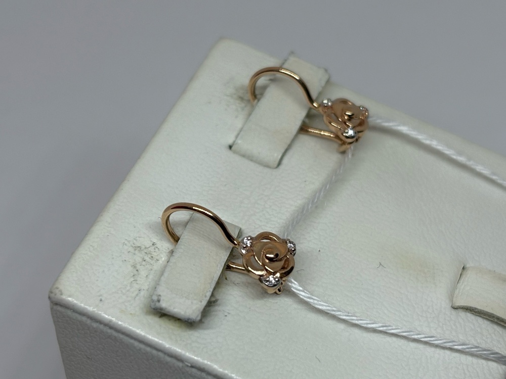 СКМИ585 СЕРЬГИ С КАМНЯМИ (Au 585)