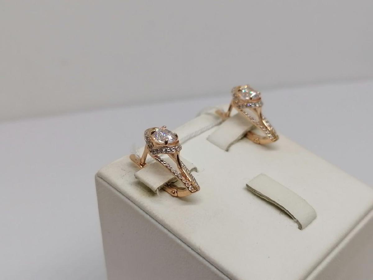 СКМИ585 СЕРЬГИ С КАМНЯМИ (Au 585)