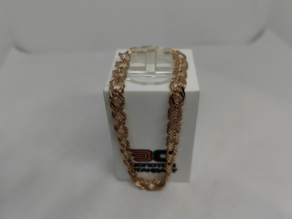 БРАСЛЕТ ПОЛНОВЕСНЫЙ Ромб тройной Au 585