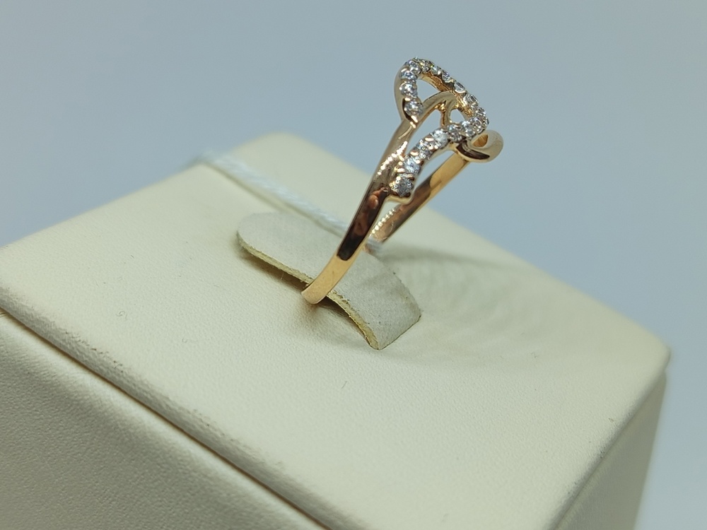 КОЛЬЦО С КАМНЯМИ (Au 585)