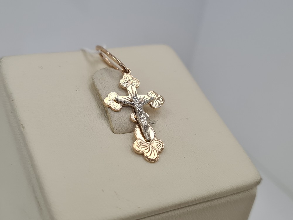 ПОДКБК585 ПОДВЕСКА КРЕСТ БЕЗ КАМНЯ (Au 585)