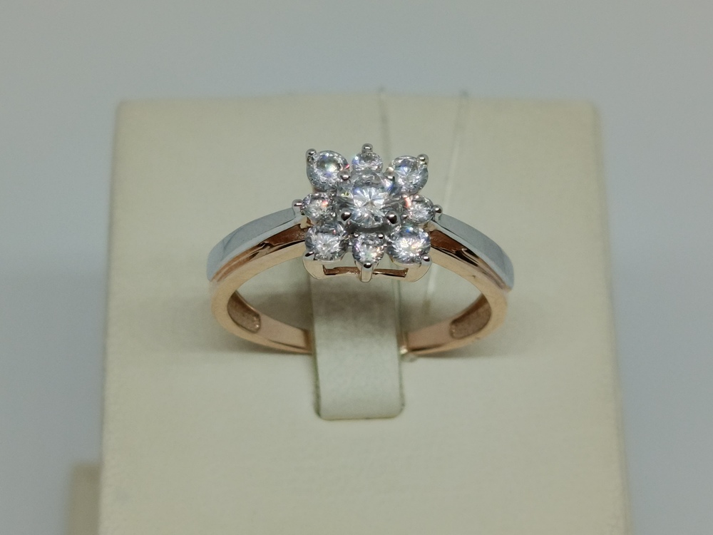 КОЛЬЦО С КАМНЯМИ (Au 585)