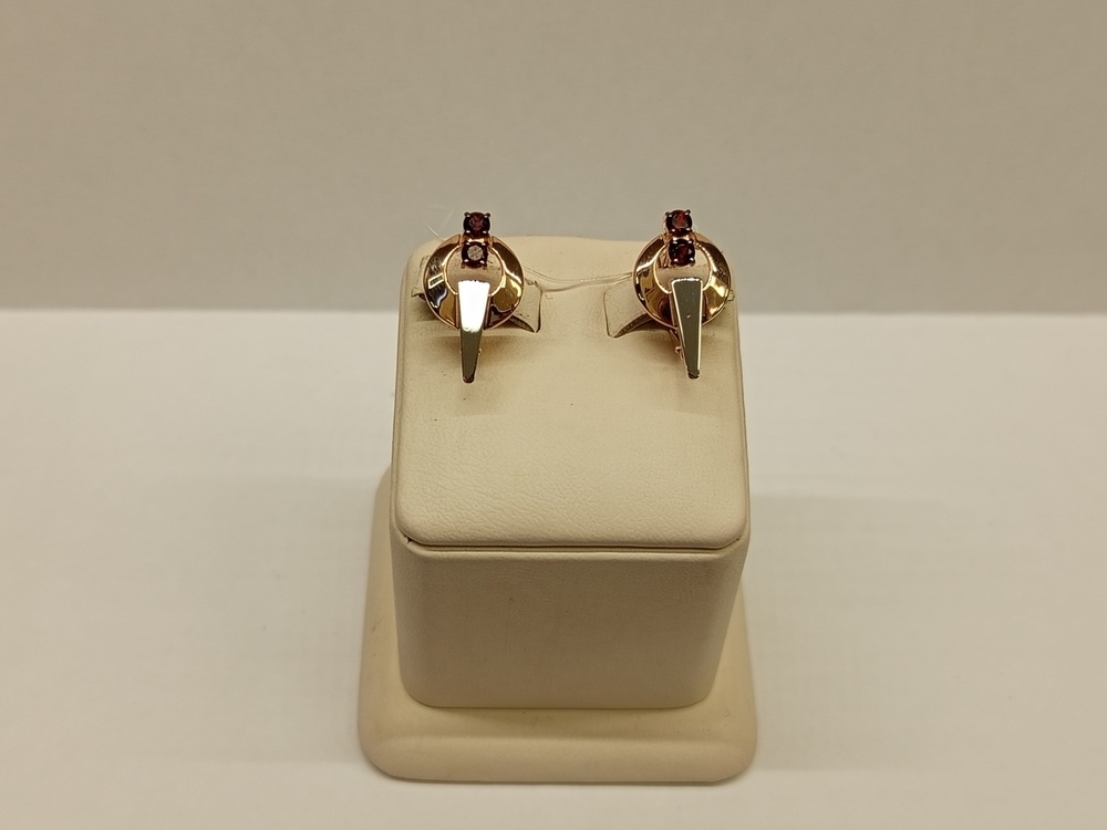 СЕРЬГИ ГРАНАТ (Au 585)