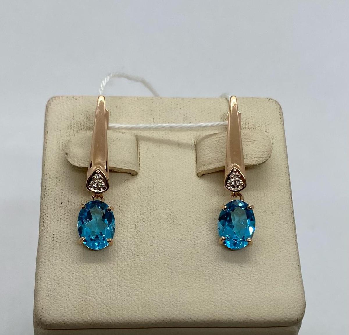 СЕРЬГИ С КАМНЯМИ (Au 585)