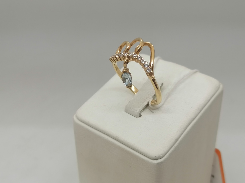 КОЛКМИ585 КОЛЬЦО С КАМНЯМИ (Au 585)