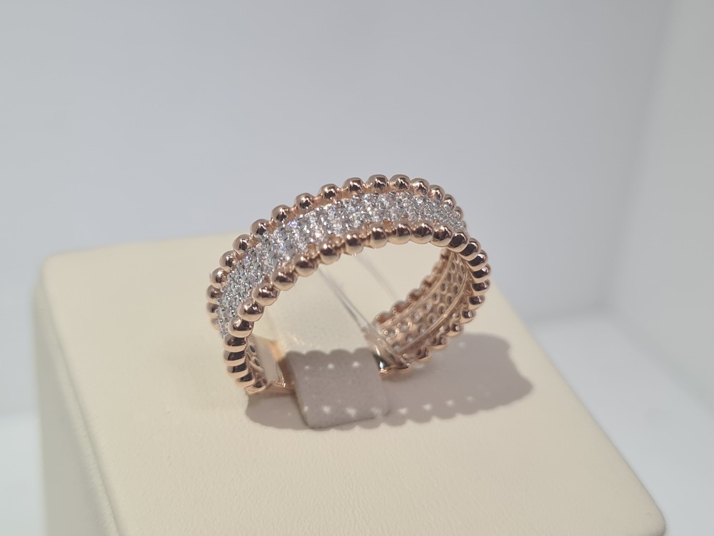 КОЛЬЦО С КАМНЯМИ (Au 585)