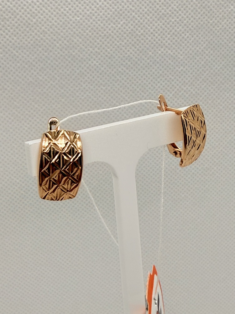 СБКМ375 СЕРЬГИ БЕЗ КАМНЯ (Au 375)