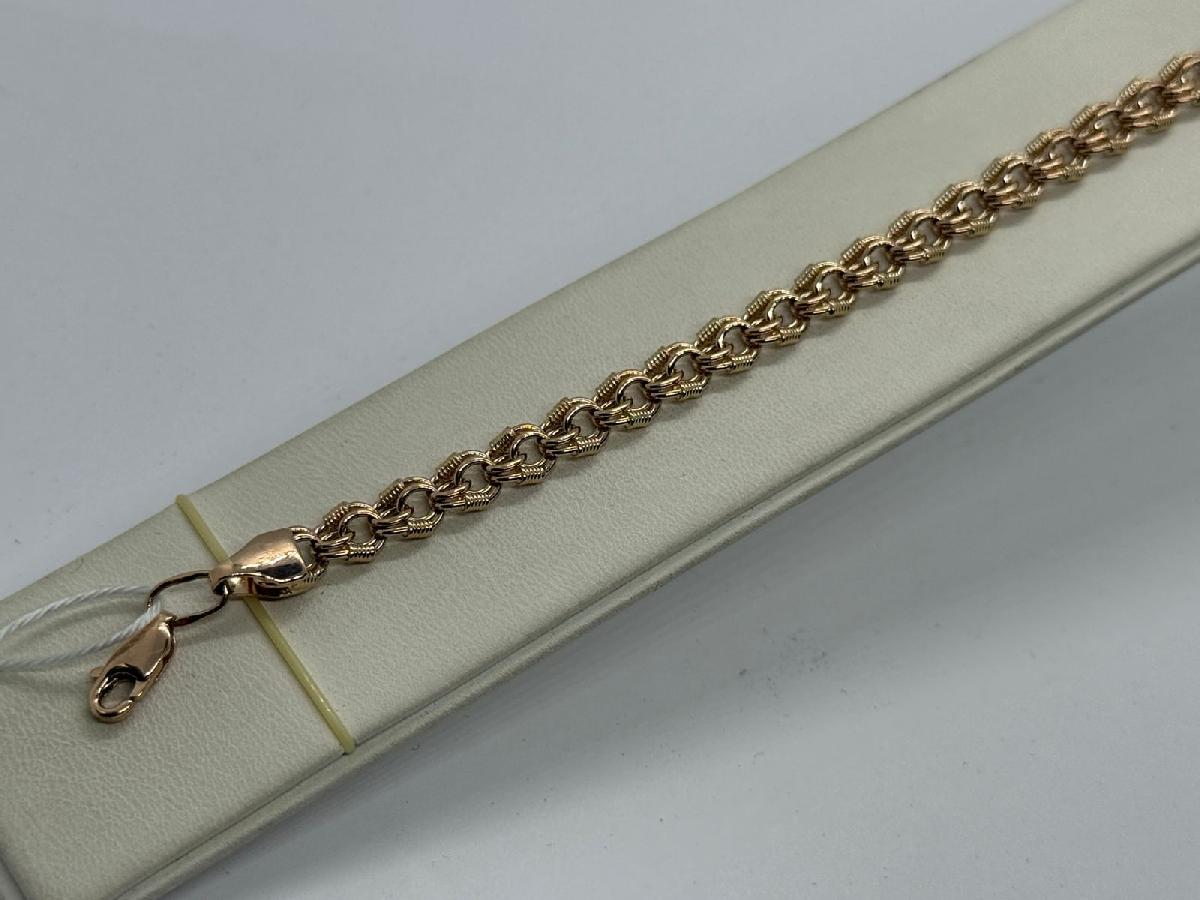 БЛБ585 БРАСЛЕТ ПОЛНОВЕСНЫЙ Бисмарк (Au 585)