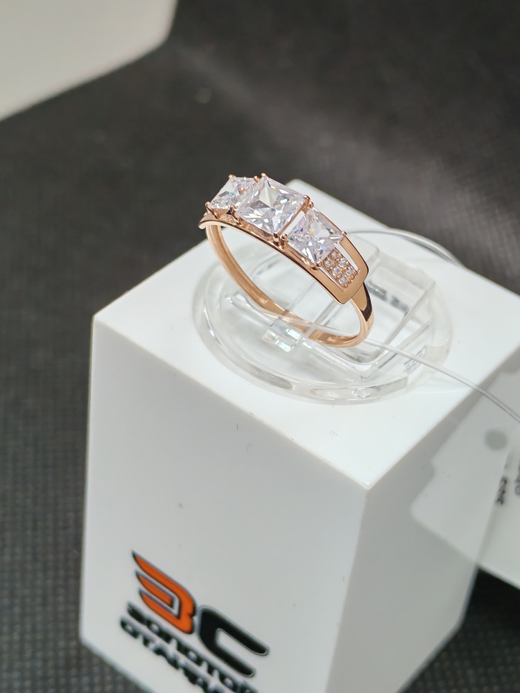 КОЛЬЦО С КАМНЯМИ (Au 585)