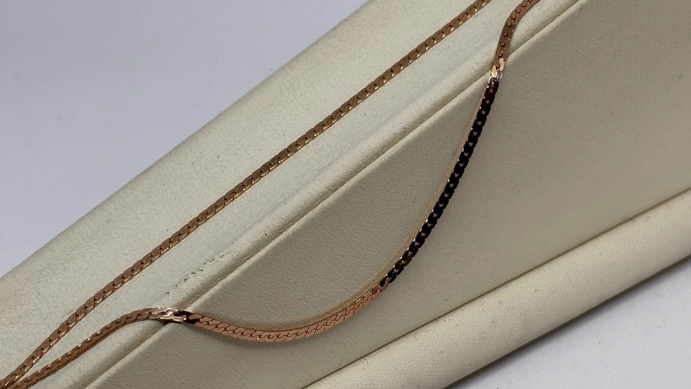 ЦЛСП585 ЦЕПЬ ПОЛНОВЕСНАЯ Снэйк плоский (Au 585)