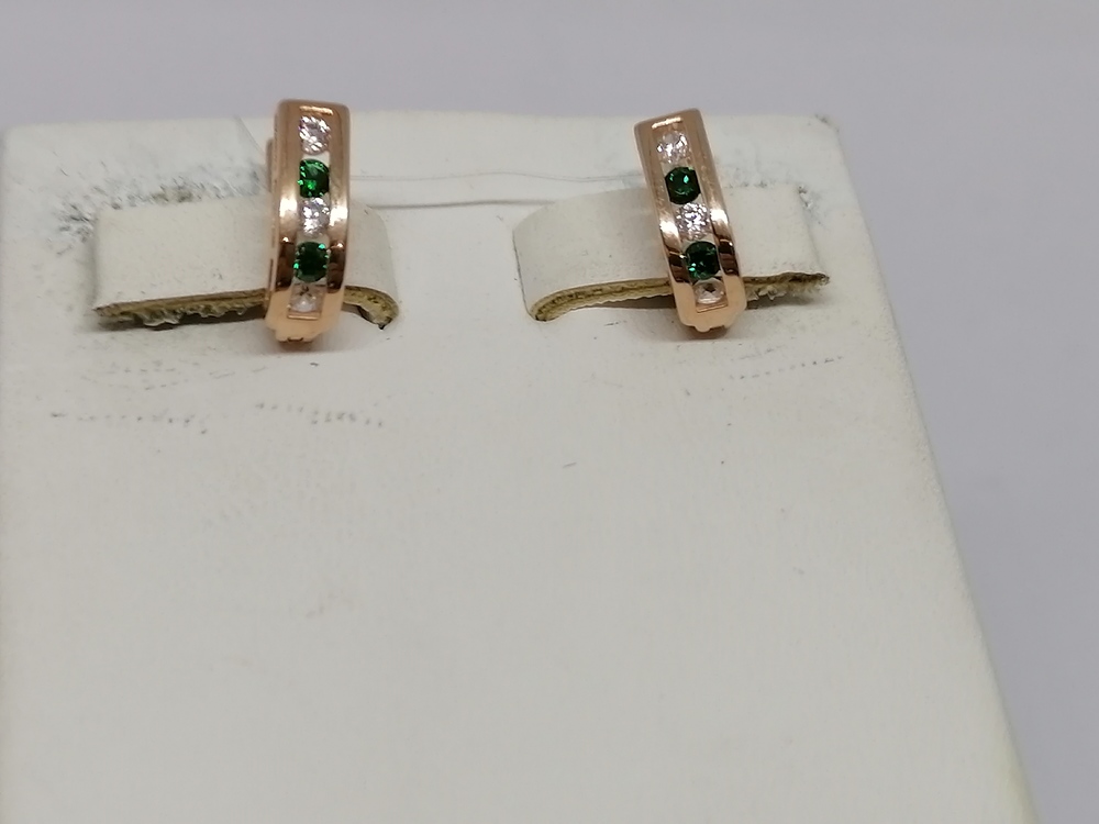 120370/ф СЕРЬГИ С КАМНЯМИ (Au 585)