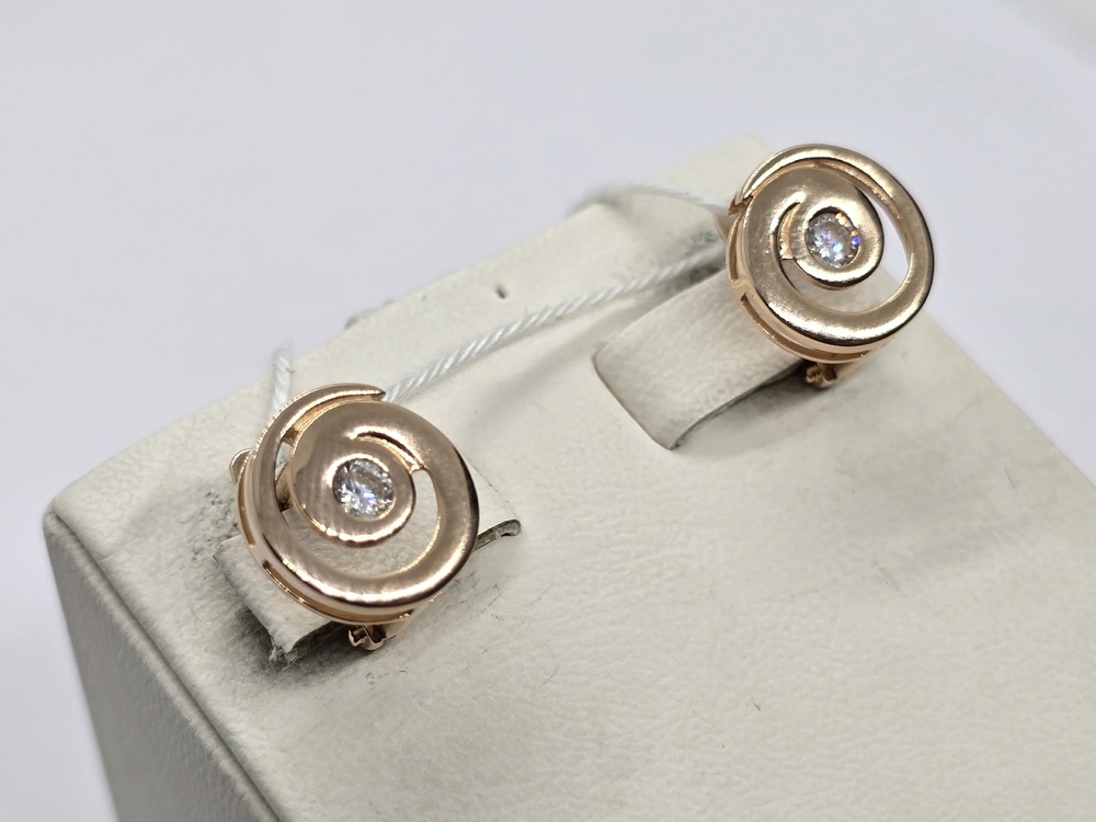 СЕРЬГИ С КАМНЕМ (Au 585)